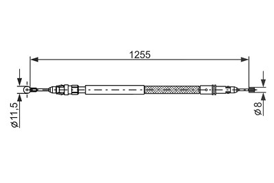 Bosch Seilzug, Feststellbremse [Hersteller-Nr. 1987482235] für Citroën, Fiat, Lancia, Peugeot von Bosch