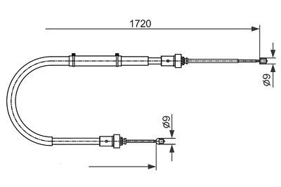 Bosch Seilzug, Feststellbremse [Hersteller-Nr. 1987482411] für Dacia, Renault von Bosch
