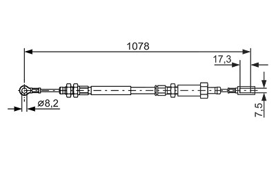 Bosch Seilzug, Feststellbremse [Hersteller-Nr. 1987482002] für Fiat, Peugeot von Bosch