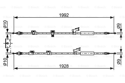 Bosch Seilzug, Feststellbremse [Hersteller-Nr. 1987482494] für Ford von Bosch