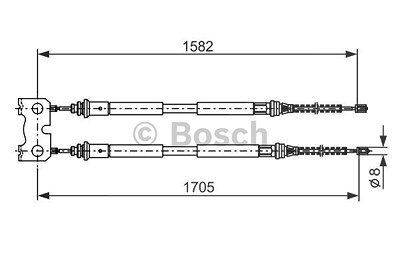 Bosch Seilzug, Feststellbremse [Hersteller-Nr. 1987477834] für Ford von Bosch