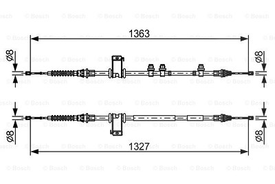 Bosch Seilzug, Feststellbremse [Hersteller-Nr. 1987482453] für Ford von Bosch