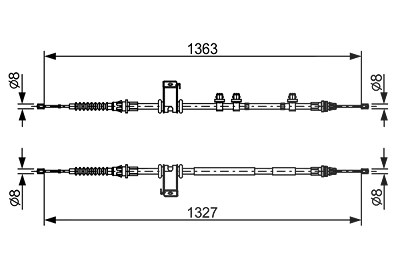 Bosch Seilzug, Feststellbremse [Hersteller-Nr. 1987482453] für Ford von Bosch