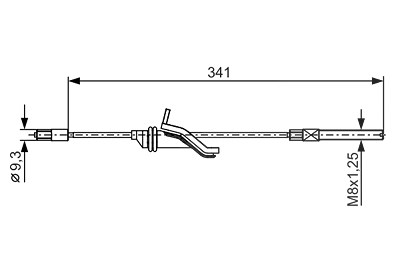 Bosch Seilzug, Feststellbremse [Hersteller-Nr. 1987482188] für Ford, Volvo von Bosch