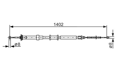 Bosch Seilzug, Feststellbremse [Hersteller-Nr. 1987482241] für Ford von Bosch