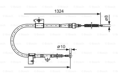 Bosch Seilzug, Feststellbremse [Hersteller-Nr. 1987477756] für Ford, Nissan von Bosch