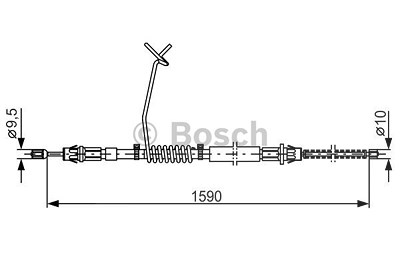 Bosch Seilzug, Feststellbremse [Hersteller-Nr. 1987477175] für Ford von Bosch