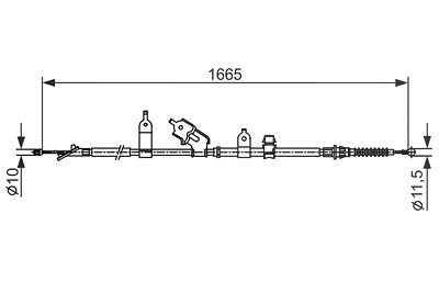Bosch Seilzug, Feststellbremse [Hersteller-Nr. 1987482440] für Toyota von Bosch