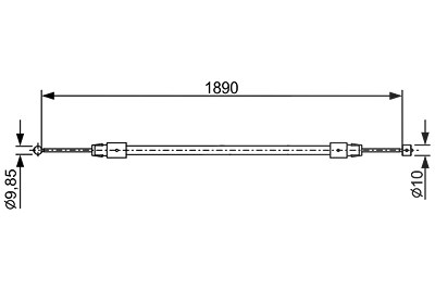 Bosch Seilzug, Feststellbremse [Hersteller-Nr. 1987482444] für Audi, VW von Bosch