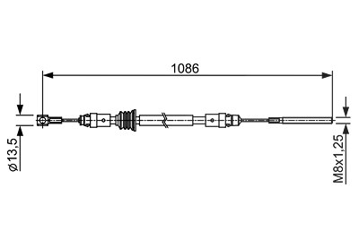 Bosch Seilzug, Feststellbremse [Hersteller-Nr. 1987482547] für Renault von Bosch