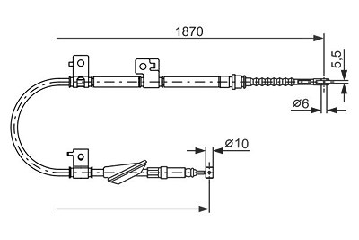 Bosch Seilzug, Feststellbremse [Hersteller-Nr. 1987477602] für Honda, Rover von Bosch