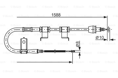 Bosch Seilzug, Feststellbremse [Hersteller-Nr. 1987482359] für Hyundai, Kia von Bosch