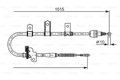 Bosch Seilzug, Feststellbremse [Hersteller-Nr. 1987482098] für Kia von Bosch