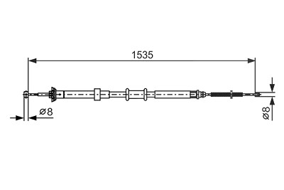 Bosch Seilzug, Feststellbremse [Hersteller-Nr. 1987482393] für Lancia von Bosch