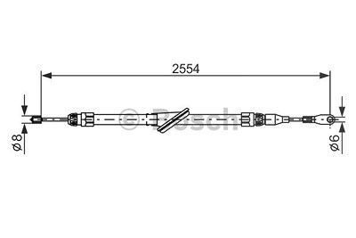 Bosch Seilzug, Feststellbremse [Hersteller-Nr. 1987477699] für Mercedes-Benz von Bosch