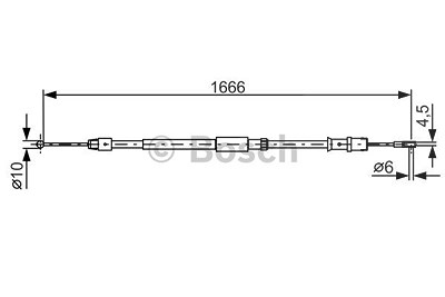 Bosch Seilzug, Feststellbremse [Hersteller-Nr. 1987482032] für Mercedes-Benz, VW von Bosch
