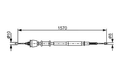 Bosch Seilzug, Feststellbremse [Hersteller-Nr. 1987477885] für Mg, Rover von Bosch