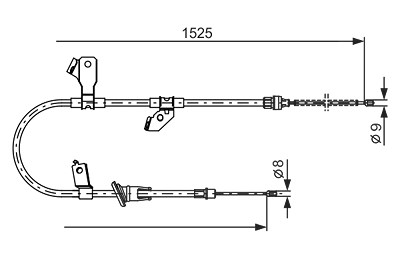 Bosch Seilzug, Feststellbremse [Hersteller-Nr. 1987482247] für Mitsubishi, Smart von Bosch