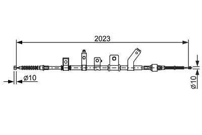 Bosch Seilzug, Feststellbremse [Hersteller-Nr. 1987482515] für Mitsubishi von Bosch