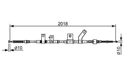 Bosch Seilzug, Feststellbremse [Hersteller-Nr. 1987482516] für Mitsubishi von Bosch