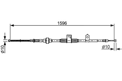Bosch Seilzug, Feststellbremse [Hersteller-Nr. 1987482520] für Mitsubishi von Bosch