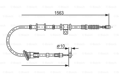 Bosch Seilzug, Feststellbremse [Hersteller-Nr. 1987482064] für Mitsubishi von Bosch