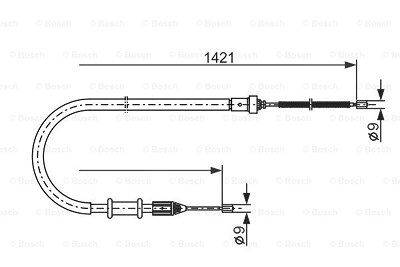 Bosch Seilzug, Feststellbremse [Hersteller-Nr. 1987477633] für Nissan, Renault von Bosch