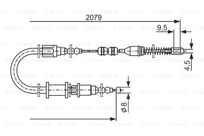 Bosch Seilzug, Feststellbremse [Hersteller-Nr. 1987477141] für Opel von Bosch