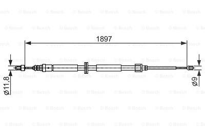 Bosch Seilzug, Feststellbremse [Hersteller-Nr. 1987482433] für Renault von Bosch