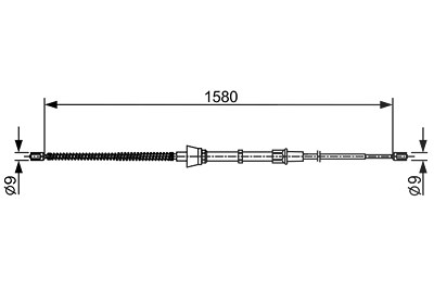 Bosch Seilzug, Feststellbremse [Hersteller-Nr. 1987482446] für Seat, Skoda, VW von Bosch