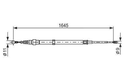 Bosch Seilzug, Feststellbremse [Hersteller-Nr. 1987482191] für Seat, Skoda, VW von Bosch