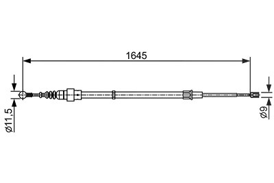 Bosch Seilzug, Feststellbremse [Hersteller-Nr. 1987482451] für Seat, Skoda, VW von Bosch