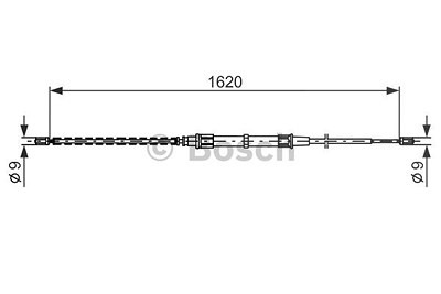 Bosch Seilzug, Feststellbremse [Hersteller-Nr. 1987477704] für Skoda von Bosch