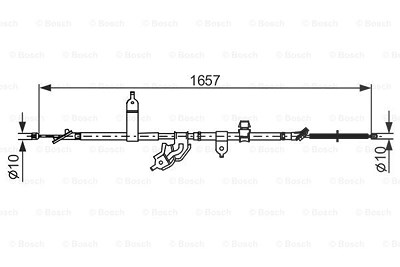 Bosch Seilzug, Feststellbremse [Hersteller-Nr. 1987482463] für Subaru, Toyota von Bosch