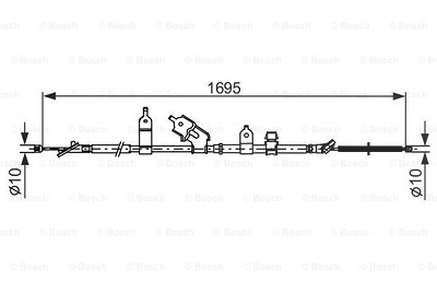 Bosch Seilzug, Feststellbremse [Hersteller-Nr. 1987482464] für Subaru, Toyota von Bosch