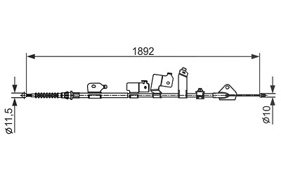 Bosch Seilzug, Feststellbremse [Hersteller-Nr. 1987482439] für Toyota von Bosch