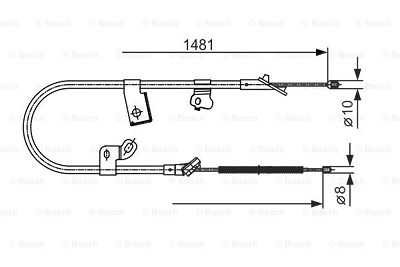 Bosch Seilzug, Feststellbremse [Hersteller-Nr. 1987477919] für Toyota von Bosch