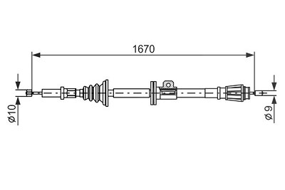 Bosch Seilzug, Feststellbremse [Hersteller-Nr. 1987477357] für Volvo von Bosch