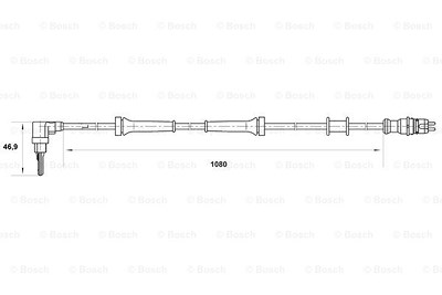Bosch Sensor, Raddrehzahl [Hersteller-Nr. 0265007034] für Fiat von Bosch