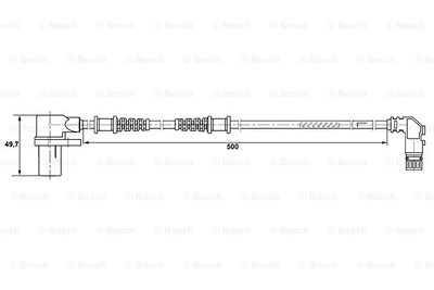 Bosch Sensor, Raddrehzahl [Hersteller-Nr. 0265006266] für Mercedes-Benz von Bosch