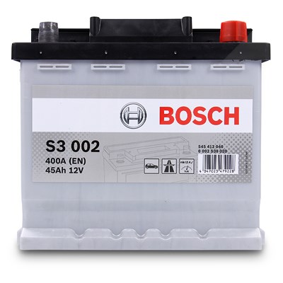 Bosch Starterbatterie S3 002 45Ah 400A 12V [Hersteller-Nr. 0092S30020] für Abarth, Alfa Romeo, Audi, Austin, Autobianchi, Barkas, BMW, Citroën, Dacia, von Bosch