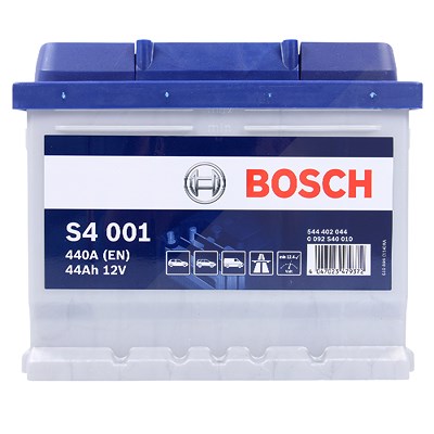 Bosch Starterbatterie S4 001 44Ah 440A 12V [Hersteller-Nr. 0092S40010] für Audi, Austin, Citroën, Fiat, Ford, Hyundai, Lotus, Mazda, Mg, Morgan, Nissa von Bosch