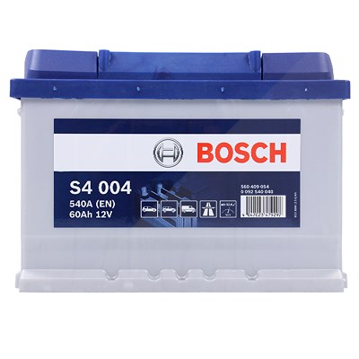 Bosch Starterbatterie S4 004 60Ah 540A 12V [Hersteller-Nr. 0092S40040] für Alfa Romeo, Alpina, Audi, Bedford, BMW, Cadillac, Chevrolet, Chrysler, Citr von Bosch