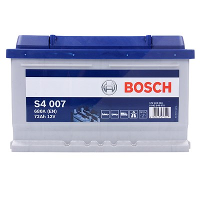 Bosch Starterbatterie S4 007 72Ah 680A 12V [Hersteller-Nr. 0092S40070] für Alfa Romeo, Audi, Bentley, BMW, Cadillac, Chevrolet, Chrysler, Dodge, Ferra von Bosch