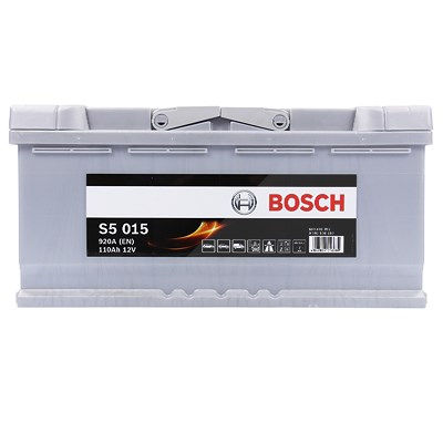 Bosch Starterbatterie S5 015 110Ah 920A 12V [Hersteller-Nr. 0092S50150] für Alpina, Audi, BMW, Citroën, Fiat, Hyundai, Iveco, Jeep, Land Rover, Mazda, von Bosch