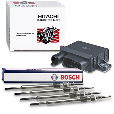 Bosch Steuergerät Glühzeit + 4x Glühkerze für BMW von Bosch
