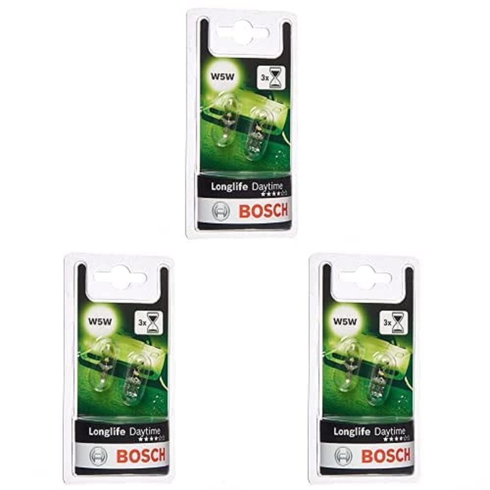 Bosch W5W Longlife Daytime Fahrzeuglampen - 12 V 5 W W2,1x9,5d - 2 Stück, 3er Pack Bosch W5W Longlife Daytime Fahrzeuglampen - 12 V 5 W W2,1x9,5d - 2 Stück, 3er Pack von Bosch Automotive