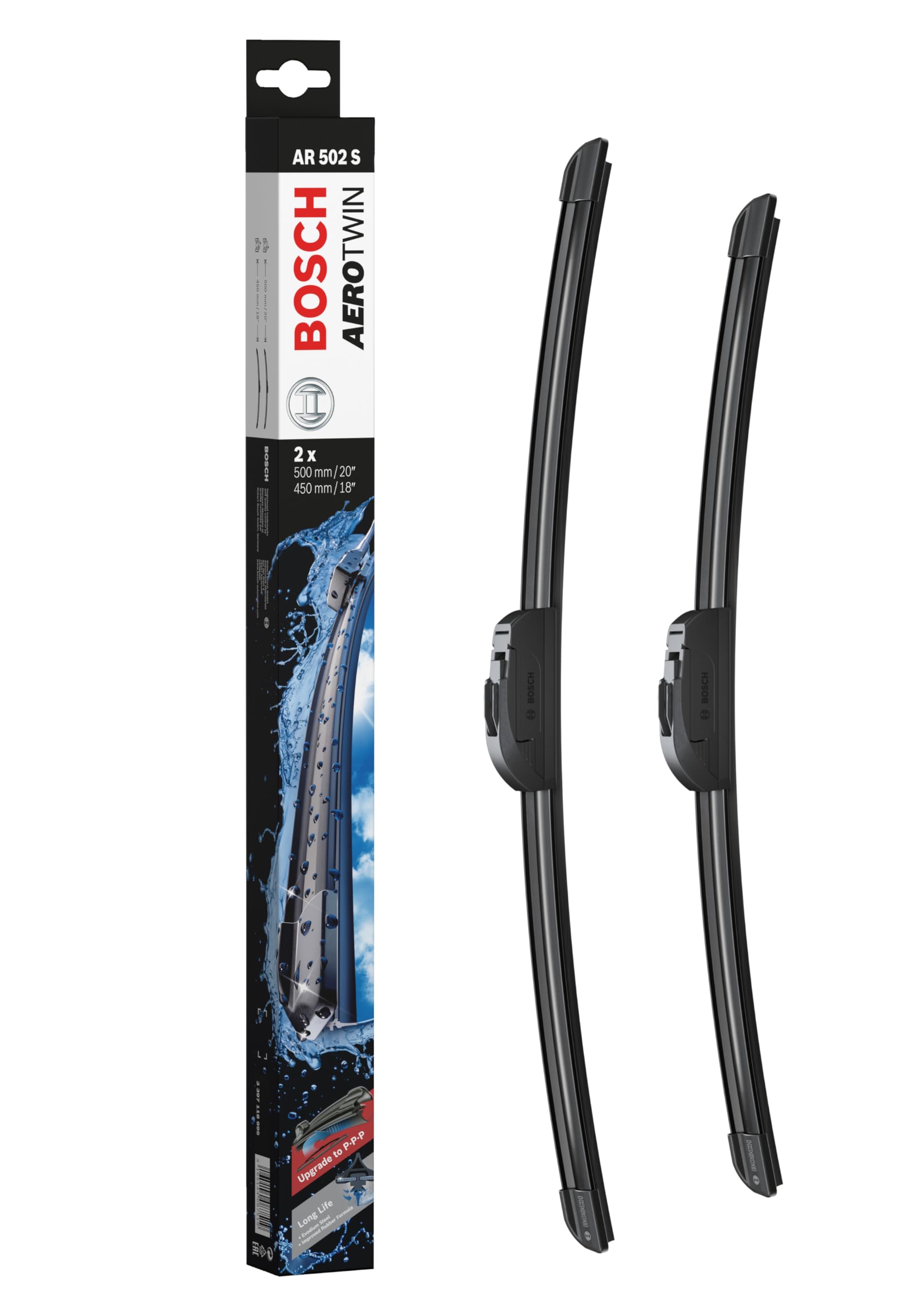 Bosch Scheibenwischer Aerotwin AR502S, Länge: 500mm/450mm – Set für Frontscheibe Bosch Scheibenwischer Aerotwin AR502S, Länge: 500mm/450mm – Set für Frontscheibe von Bosch