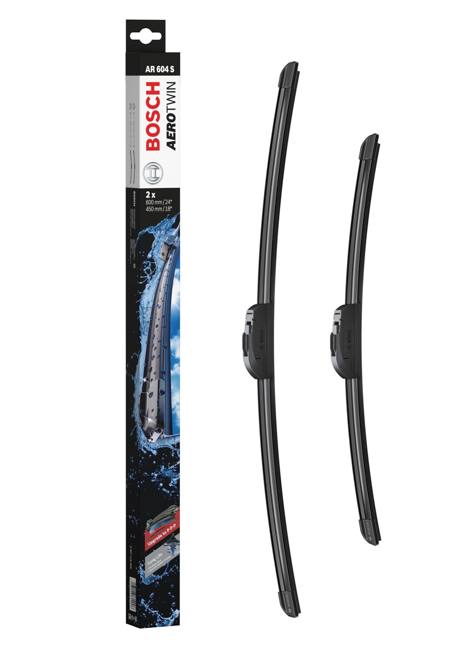 Bosch Automotive Scheibenwischer Aerotwin AR604S, Länge: 600mm/450mm - Set für Frontscheibe, Schwarz Bosch Automotive Scheibenwischer Aerotwin AR604S, Länge: 600mm/450mm - Set für Frontscheibe, Schwarz von Bosch