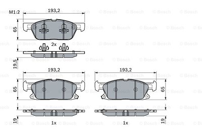 Bosch Bremsbeläge vorne (Satz) [Hersteller-Nr. 0986424326] für Ford, Ford Usa von Bosch